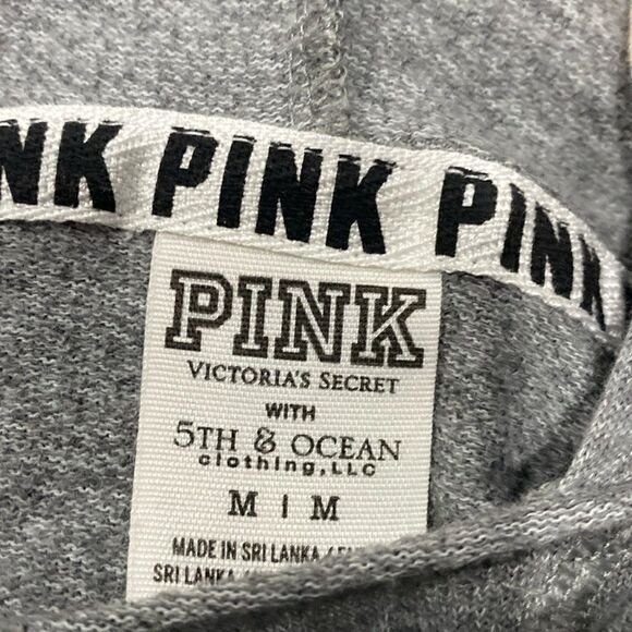 Pink West Virginia Mountaineers Gray Size M Hooded Pullover Baggy fit - Picture 1 of 5